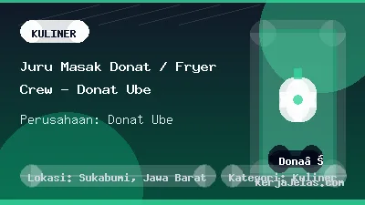 Thumbnail share Juru Masak Donat / Fryer Crew - Donat Ube