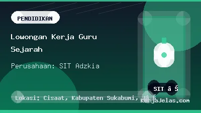 Thumbnail share Lowongan Kerja Guru Sejarah