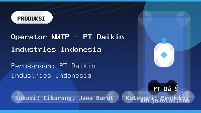 Thumbnail share Operator WWTP - PT Daikin Industries Indonesia